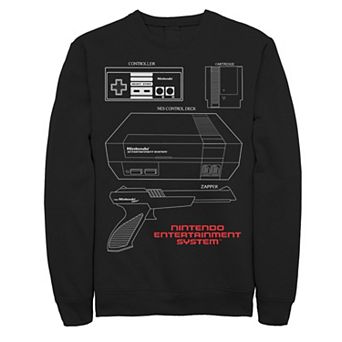 Men's Nintendo System Essentials Outline Poster Sweatshirt