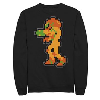 Men's Nintendo Samus Suit Colorful Pixelated Sweatshirt