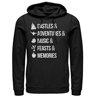 Disney's Iconic Princess Men's White Font Pullover Hoodie