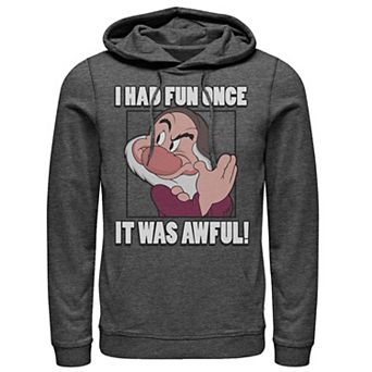 Disney's Snow White Grumpy I Had Fun Once It Was Awful Poster Men's Pullover Hoodie