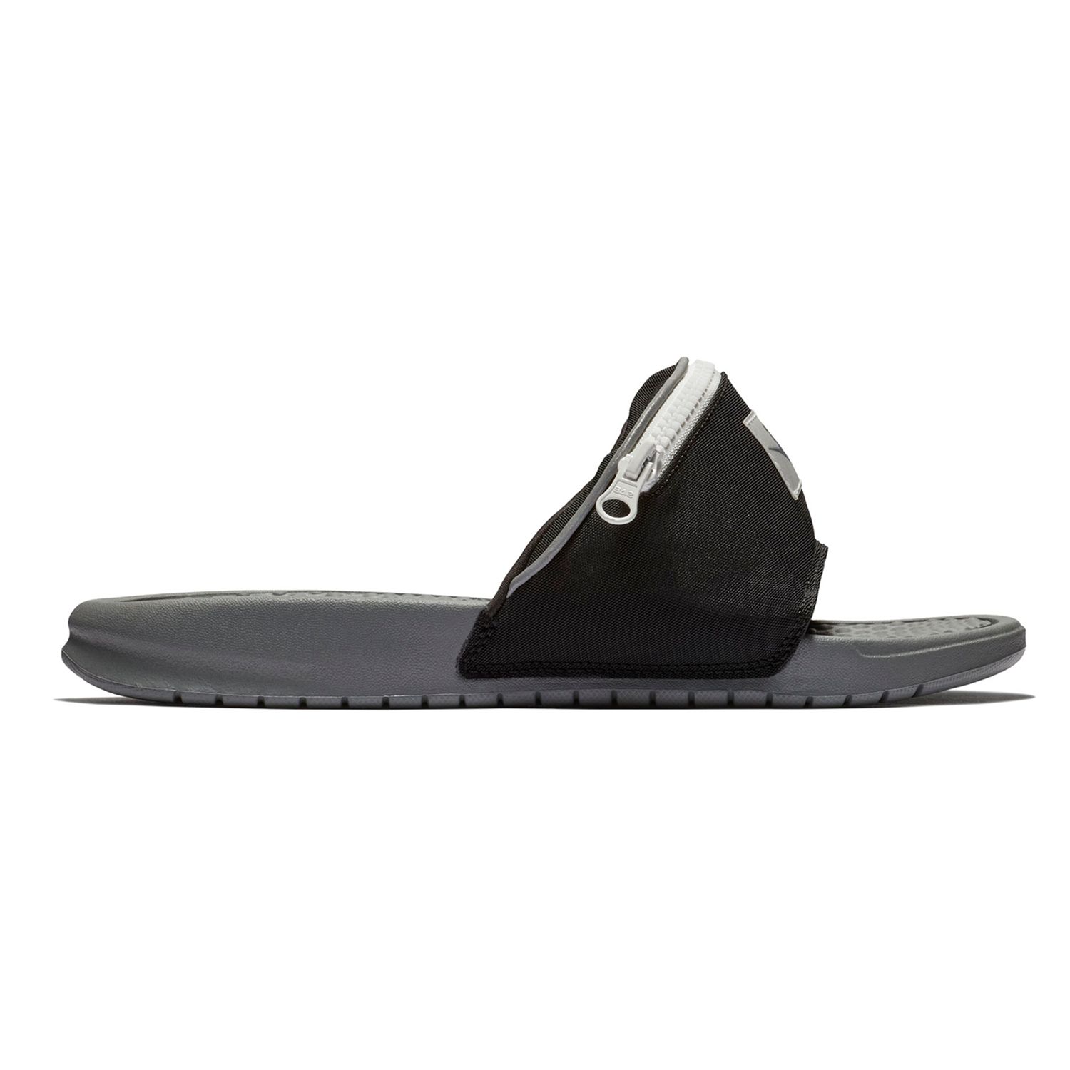 nike slides with zipper pockets