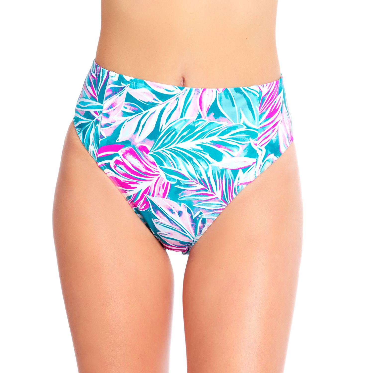 palm leaf high waisted bikini