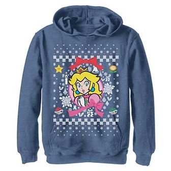 Boys 8-20 Nintendo Super Mario Classic Ugly Christmas Peach Graphic Hoodie