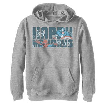 Boys 8-20 Marvel Happy Holiday Heroes Seasonal Hoodie