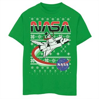 Boys 8-20 NASA Santa Rocket Ugly Christmas Sweater Graphic Tee