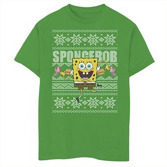 Boys 8-20 Nickelodeon SpongeBob SquarePants Dancing Ugly Christmas Graphic Tee