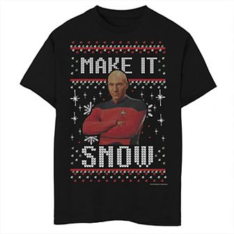 Boys 8-20 Star Trek Next Generation Make It Snow Graphic Tee