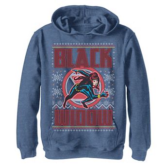 Boys 8-20 Black Widow Ugly Christmas Hoodie