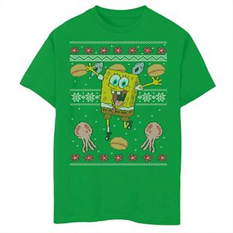Boys 8-20 Nickelodeon SpongeBob SquarePants Jellyfish Ugly Christmas Tee