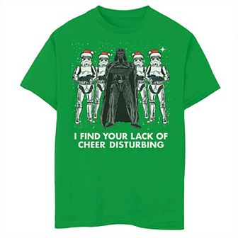Boys 8-20 Star Wars Vader Trooper Lack Cheer Christmas Tee