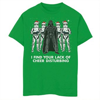 Boys 8-20 Star Wars Vader Trooper Lack Cheer Christmas Tee