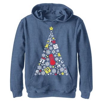 Boys 8-20 Nintendo Super Mario Items Star Christmas Tree Hoodie