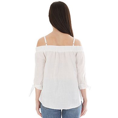 Juniors' IZ Byer Off-The-Shoulder Top