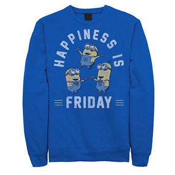 Men's Despicable Me Minions Happiness Is Friday Group Shot Sweatshirt
