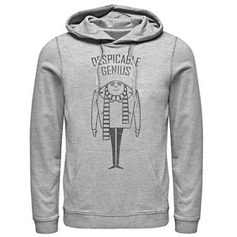 Men's Despicable Me Minions Gru Despicable Genius Portrait Outline Pullover Hoodie