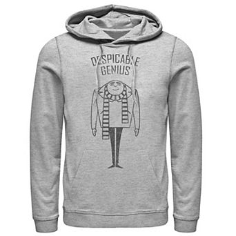 Men's Despicable Me Minions Gru Despicable Genius Portrait Outline Pullover Hoodie