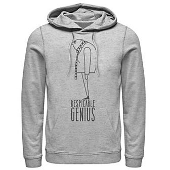 Men's Despicable Me Minions Gru Outline Side View Pullover Hoodie