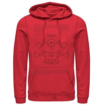 Men's Despicable Me Minions Vitruvian Minion Scroll Poster Pullover Hoodie