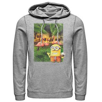 Men's Despicable Me Minions Bob & Flamingos Pullover Hoodie