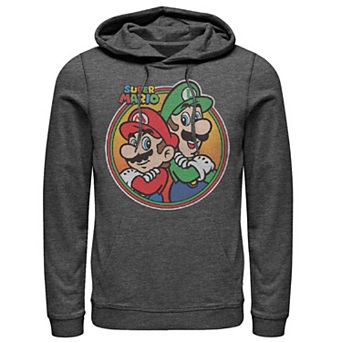 Men's Nintendo Super Mario & Luigi Brothers Circle Pullover Hoodie