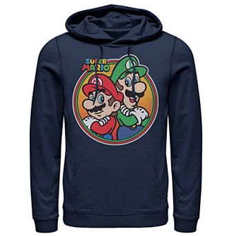 Men's Nintendo Super Mario & Luigi Brothers Circle Pullover Hoodie