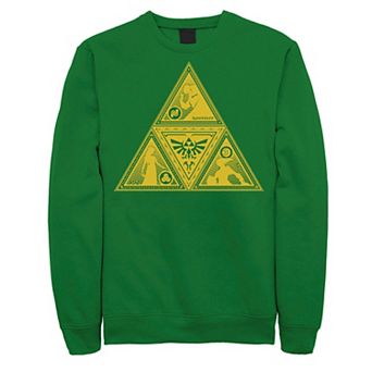 Men's Nintendo Legend Of Zelda Triforce Character Silhouette Fill Sweatshirt