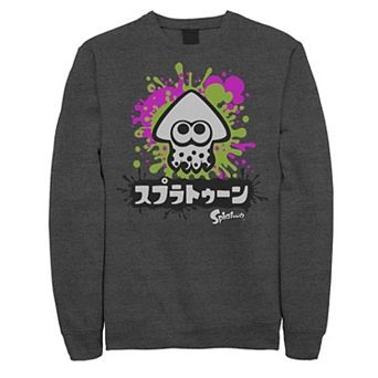 Men's Nintendo Splatoon Inkling Text Splatter Sweatshirt