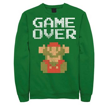 Men's Nintendo Super Mario Classic Game Over Mario Fall Sweatshirt