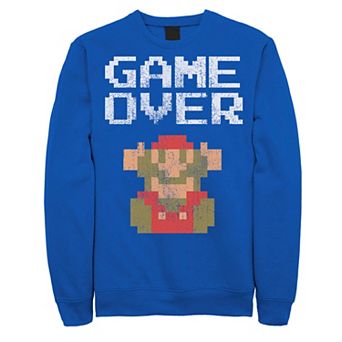 Men's Nintendo Super Mario Classic Game Over Mario Fall Sweatshirt