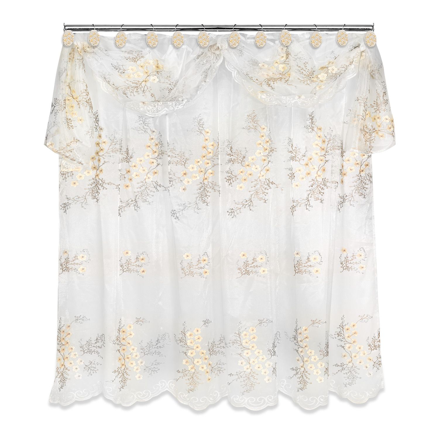 shower curtain with valance