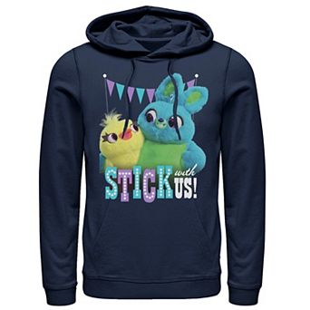 Disney / Pixar's Toy Story 4 Ducky & Bunny Men's Stick With Us Pullover Hoodie