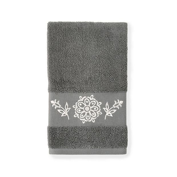 One Home Farmhouse Block Print Hand Towel