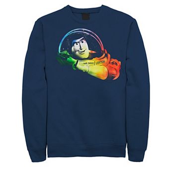 Disney / Pixar's Toy Story Buzz Lightyear Men's Rainbow Sweatshirt