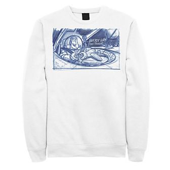 Disney / Pixar's Toy Story Buzz Lightyear Men's "Buckle Up" Sketch Sweatshirt