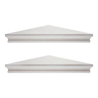 American Art Décor Rustic Wood Floating Indented Corner Shelves 2 pc Set
