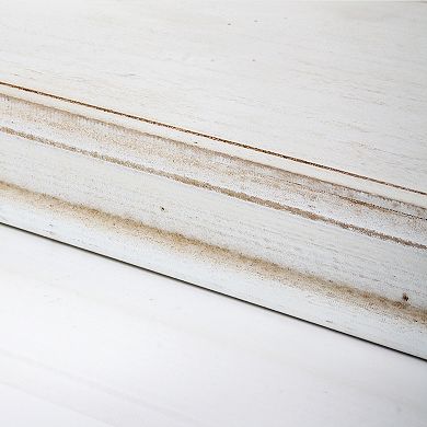 American Art Décor Whitewash Floating Corner Wall Shelf 3-piece Set