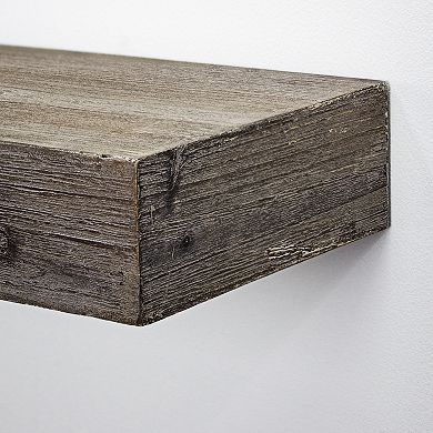 E2 Rustic Wood Floating Wall Shelf