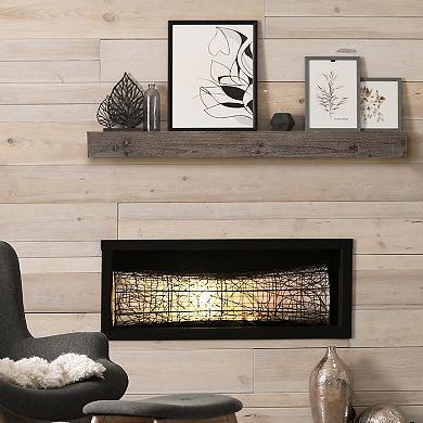 American Art Décor Rustic Wood Floating Wall Shelf