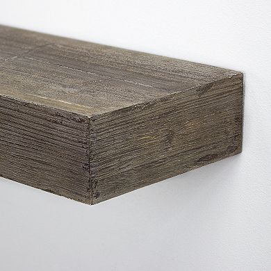 American Art Décor Concepts Rustic Wood Floating Wall Shelf Small