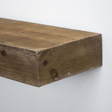 E2 Concepts Rustic Wood Floating Wall Shelf