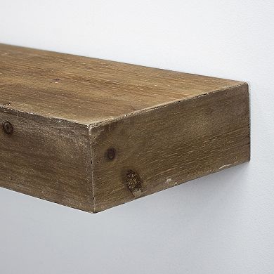 American Art Décor Concepts Rustic Wood Floating Wall Shelf