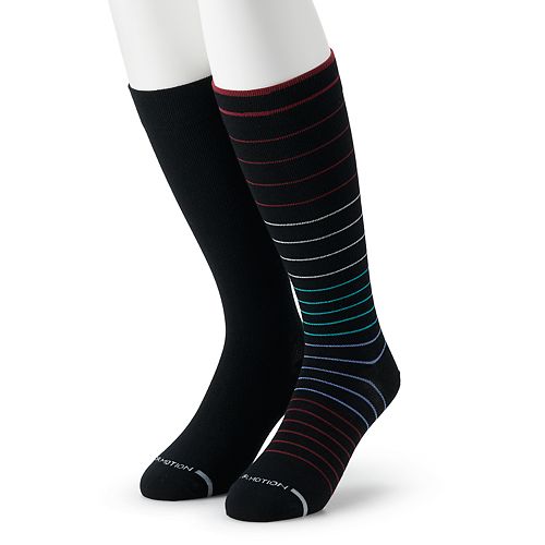 Men's Dr. Motion 2pack Print Compression KneeHigh Socks