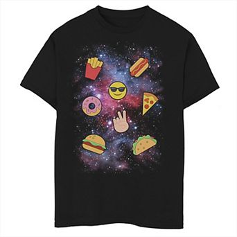 Boys 8-20 Food Emojis Floating In Space Graphic Tee