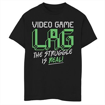Boys 8-20 Video Game Lag Is A Struggle Graphic Tee