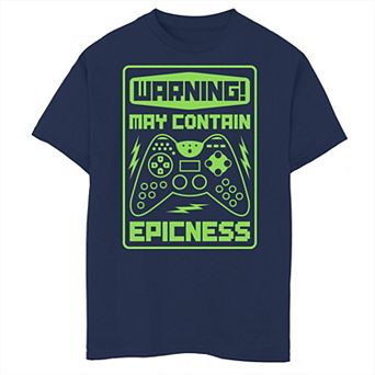 Boys 8-20 May Contain Epicness Sign Graphic Tee