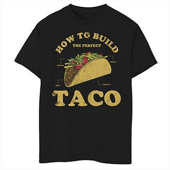 Boys 8 20 How To Build A Taco Graphic Tee - gir and taco roblox