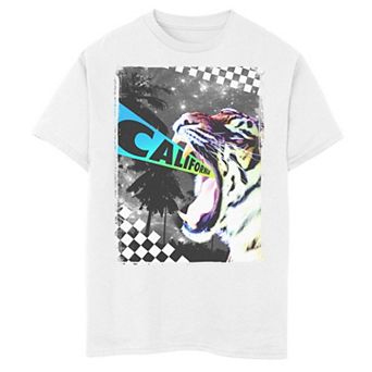 Boys 8-20 Colorful Tiger California Poster Graphic Tee