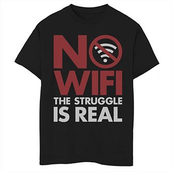 Boys 8-20 No Wifi The Struggle Graphic Tee