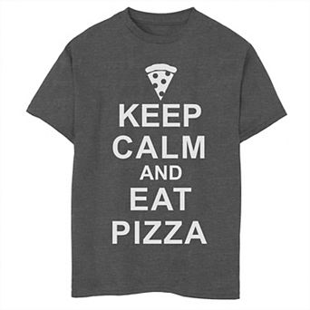 Boys 8-20 Keep Calm And Eat Pizza Graphic Tee