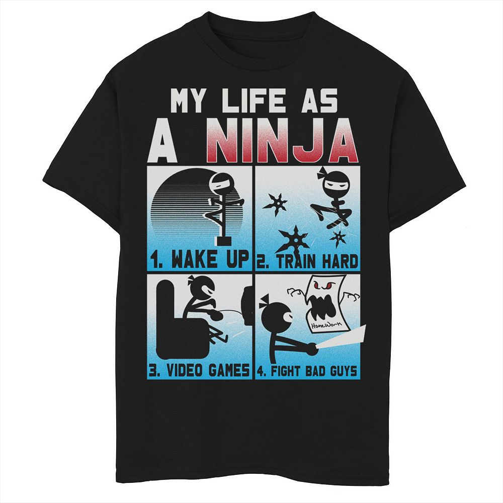 Boys 820 My Life As A Ninja Humor Graphic Tee